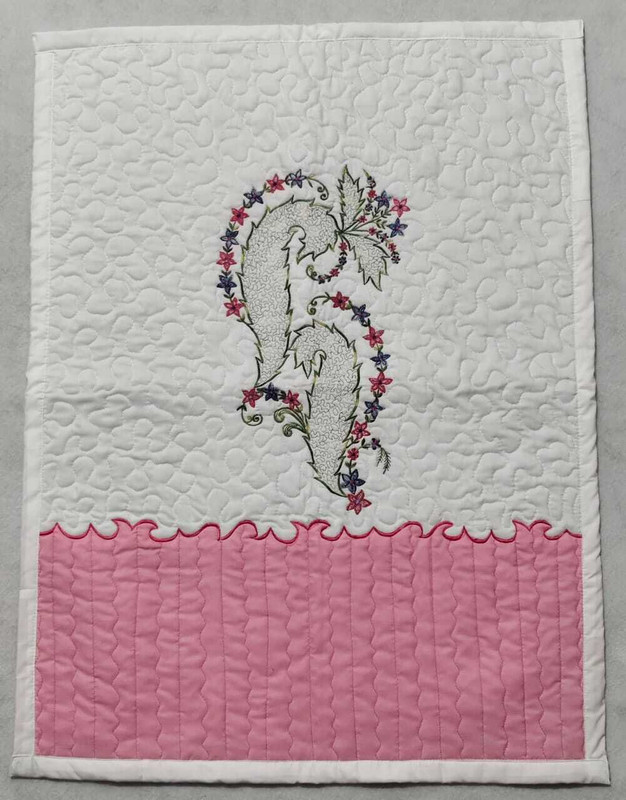 KAC Baby Faliya Embroidery Design Baby faliya Machine Embroidery(Fabric, White)