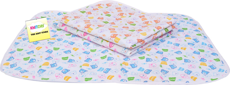 Kwitchy Nappy Changing Mat Waterproof Bed Protector Dry Sheet (0-6 Months) standard Crib(Fabric, Multicolor)
