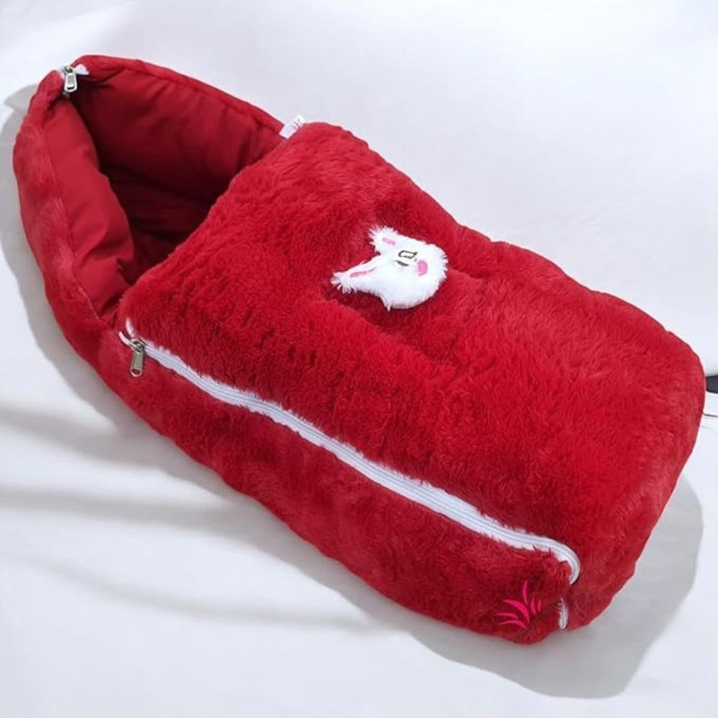 AUFASHION Premium Fluffy Bunny Infant Cozy Sleeping Bag Sleeping Bag(Red)
