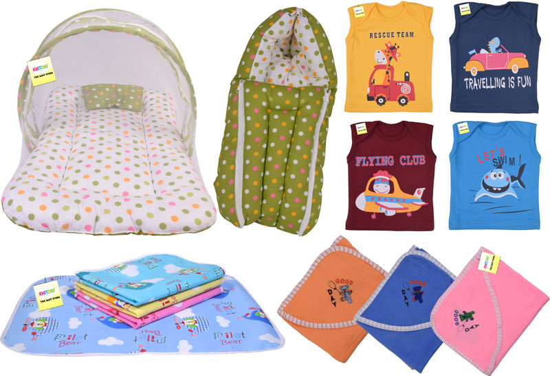 Kwitchy Unisex New Born Baby Luxury Pure Cotton Premium Bedding Set standard Crib(Fabric, Green)