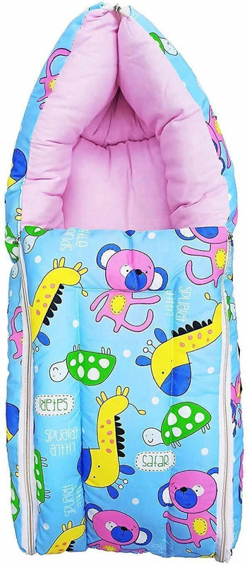 HEER BABY SLEEPING BAG PINK BABY SLEEPING BAG SELF(Fabric, Multicolor)