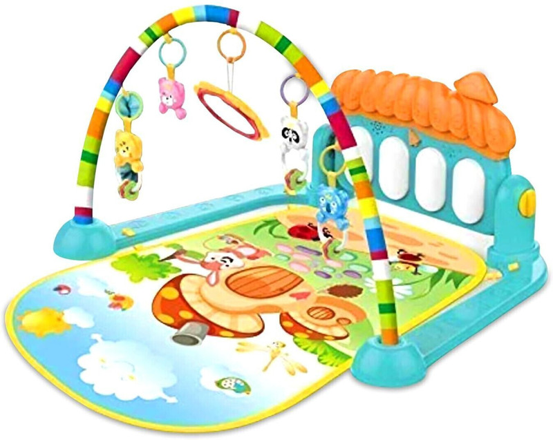 HIM TAX Baby Play Gym Mat And Play Piano for Kids 0-2 Years Lights & Music Activity Toys(Multicolor)