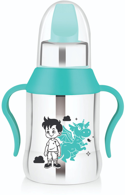 POGON Hazel Stainless Steel Sipper Bottle, Baby Milk Bottle, Baby Boy Milk Bottle - 300 ml(Blue)