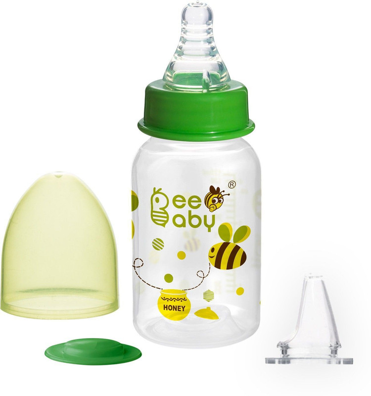 Beebaby Advance Plus Slim Neck Anti-Colic Feeding Bottle to Sippy Bottle Starter Kit with Extra Silicone Sippy Spout - 125 ML Green - 125(Green)
