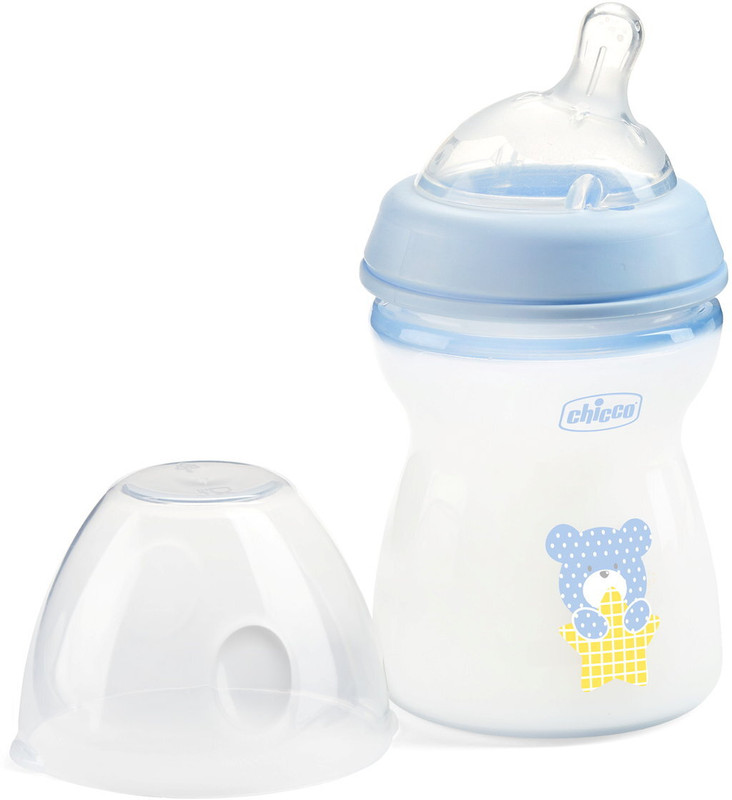 Chicco Natural Feeling Feeding Bottle (250ml, Slow) (Pink) - 250 ml(Blue)