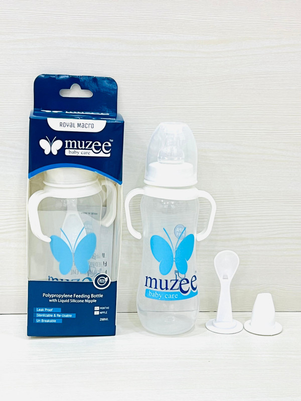 MUZEE FEEDING BOTTLE - 250 ml(White)