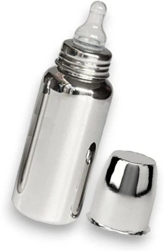 RB Point 304 Grade Stainless Steel Baby Feeding Bottle, Milk Feeding, Water Feeding - 240 ml(Silver-02)