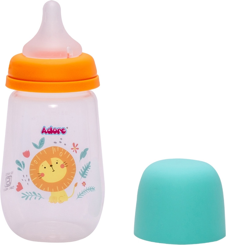 Adore SKoot 2 stage Wide Neck Feeding Bottle - 240 ml(Orange, Green)