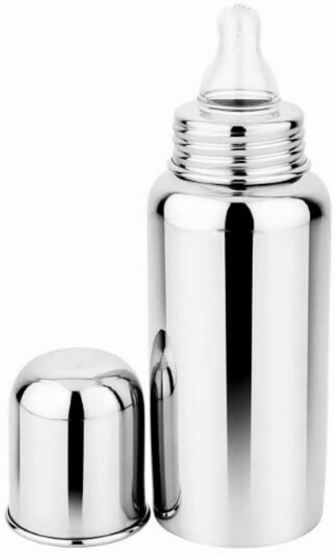 kids heaven Baby Steel Milk Feeding Bottle Pack of 1 - 250 ml(Silver)