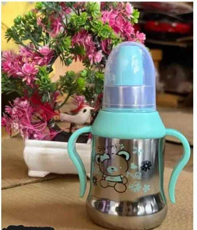 Ecom Home Sipper/Feeding Bottle |Feeder Cum Sipper Stainless Steel-Feeding Bottle for Kids - 240 ml(Stainless Steel)