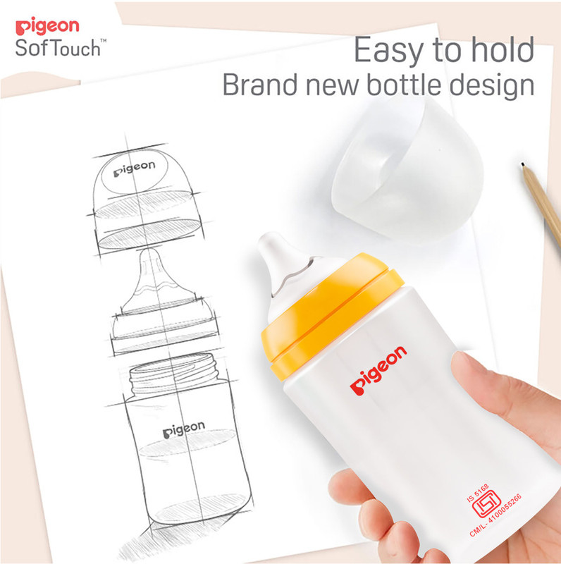 Pigeon SOFTLATCH FEEDING BOTTLE - 240 ml(Yellow)