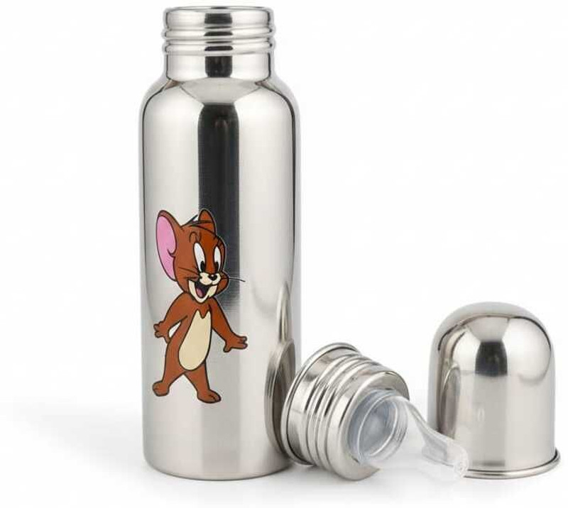 neocraft Stainless Steel Baby Milk Feeding Bottle With Cartoon Character - 250 ml(Jerry)