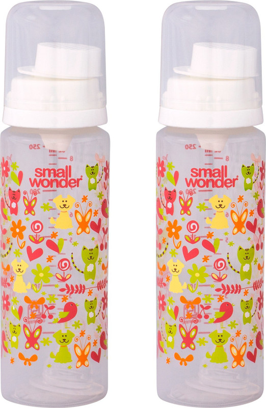 Small Wonder Feeding Bottle250 ml PP PURE_White Pack of 2 - 250 ml(White)