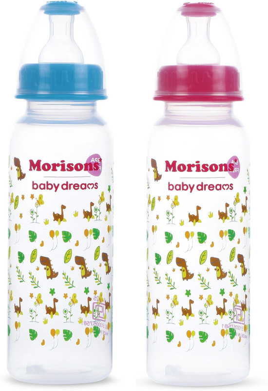 Morisons Baby Dreams DesignerDuo PP Feeding Bottle 250ml (Pack of 2) - 250 ml(Assorted)