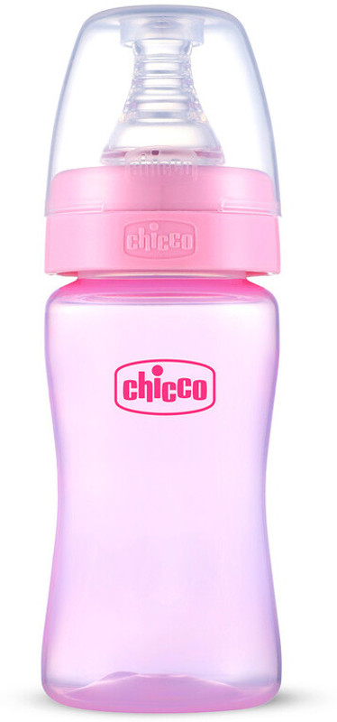Chicco Feed Easy Colored Narrow Neck Feeding Bottle 125 ml Pink 0M+ - 125 ml(Pink)