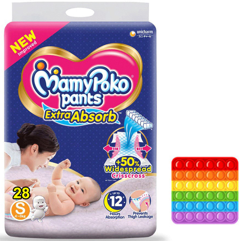 MamyPoko Diaper Small with Popit - (28 pcs)(Blue)