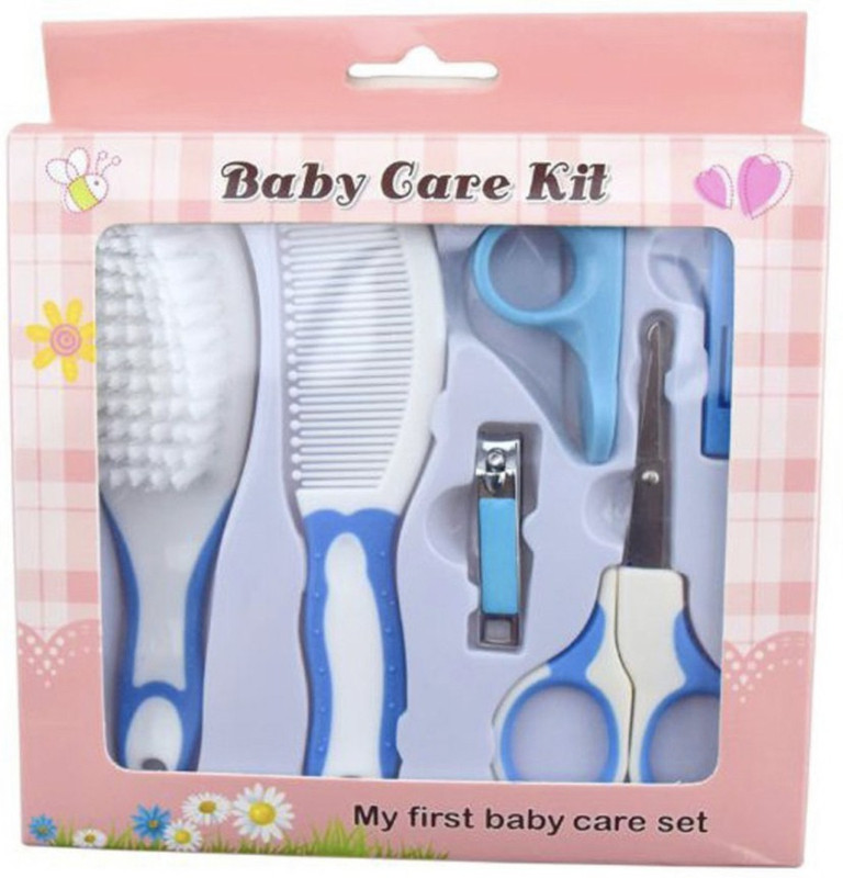 kogar 5-in-1 Grooming Kit Blue 1 Scissor, Nail clipper, Brush , Comb & Gift Set .(Blue)