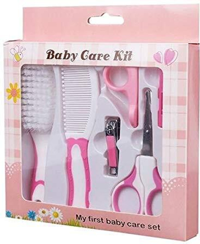SHOPPIZONE 6in1 Baby Grooming Kit, Portable Baby Grooming Kit for new born baby(Pink)