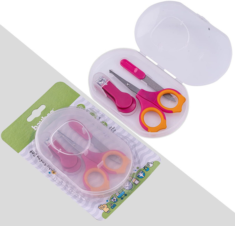 baybee Nail Grooming Set Suitable for New born Babies–Grooming Kit for Infants&Toddlers(Pink)