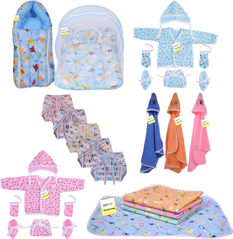 Kwitchy Baby Products All New Born Daily Needs Items Combo (Multicolor, 0-6 Months)(Multicolor)