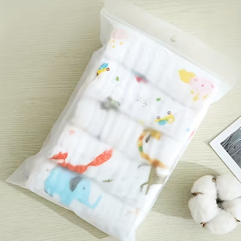 Goyoku Muslin 6 Layer Cotton Face Towels for Newborn Baby Extra Soft Hankies Reusable(Multicolor)