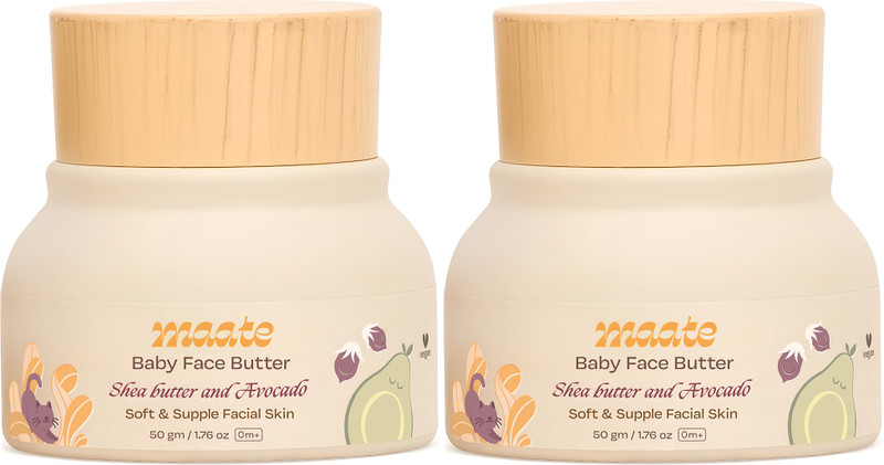 MAATE Baby Face Butter Combo (50 gm) Moisturizes & Protects Facial Skin - Pack of 2(100 g)