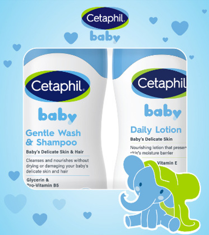 Cetaphil Baby Travel Pack-Gentle Daily Lotion 50ml+Wash & Shampoo 50ml Flipkart Exclusive(Multicolor)