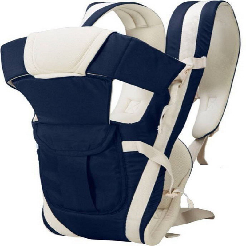 Chinmay Kids 0-30 Months Breathable Front Facing Baby Carrier 4 in 1 Infant Comfortable Sling Backpack Pouch Wrap Baby Kangaroo New Baby Carrier(Dark Blue, Back Carry)