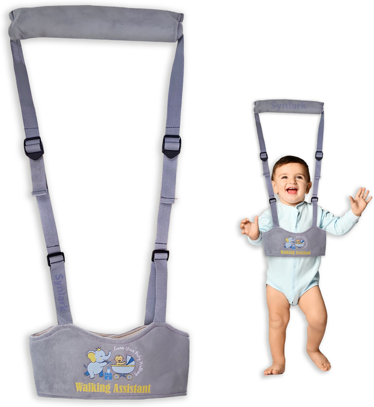 Synlark Baby Moon Walk Walker Bouncer Jumper Toddler Help Learn Assistant for Baby Baby Carrier(Grey, Front Carry facing in)