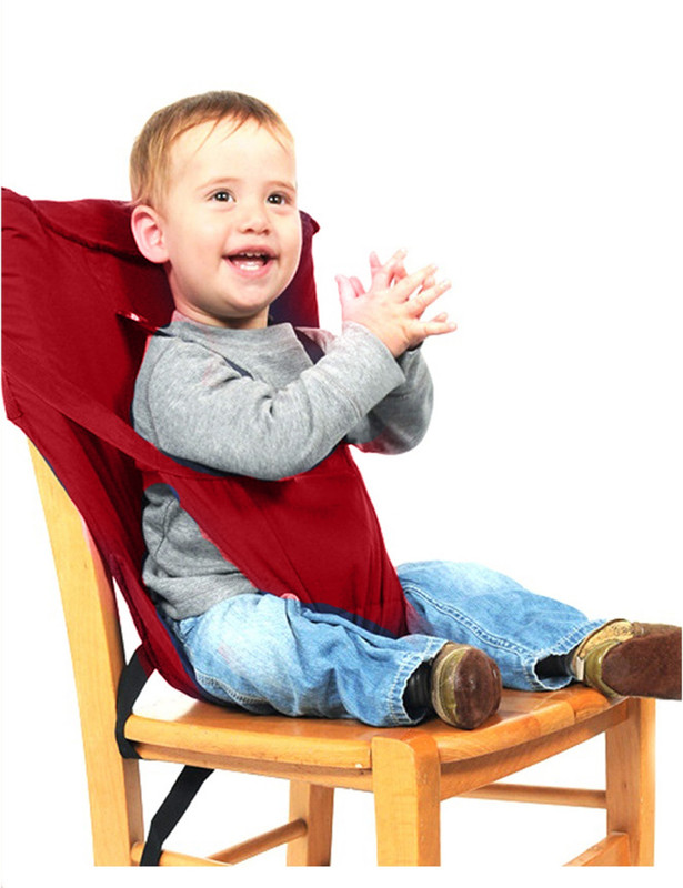 Alfora Magic Seat - Baby Portable Red Colour Safety Seat Belt for Feeding Baby (RED) Baby Carrier(Red, Front carry facing out)
