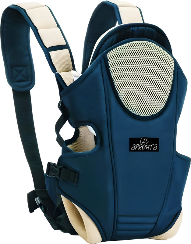 Lil Sprouts Kids Premium Baby Carrier Bag in 3-in-1 Ergonomic Adjustable Sling Kangaroo Baby Carrier(navy, Front Carry facing in)