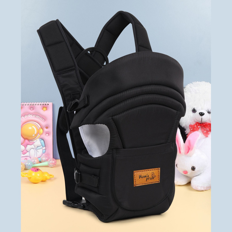MOM'S PRIDE 3 in1 Baby Carrier for kids 0 to 18 months ( Upto 12 Kg) Baby Carrier(Black, Front carry facing out)