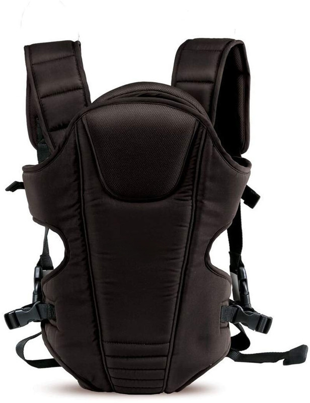 Little Feet 3 in one Adjustable Baby Carrier Sling Backpack Bag (0-30 Months) Baby Baby Cuddler(Full Black, Front Carry facing in)