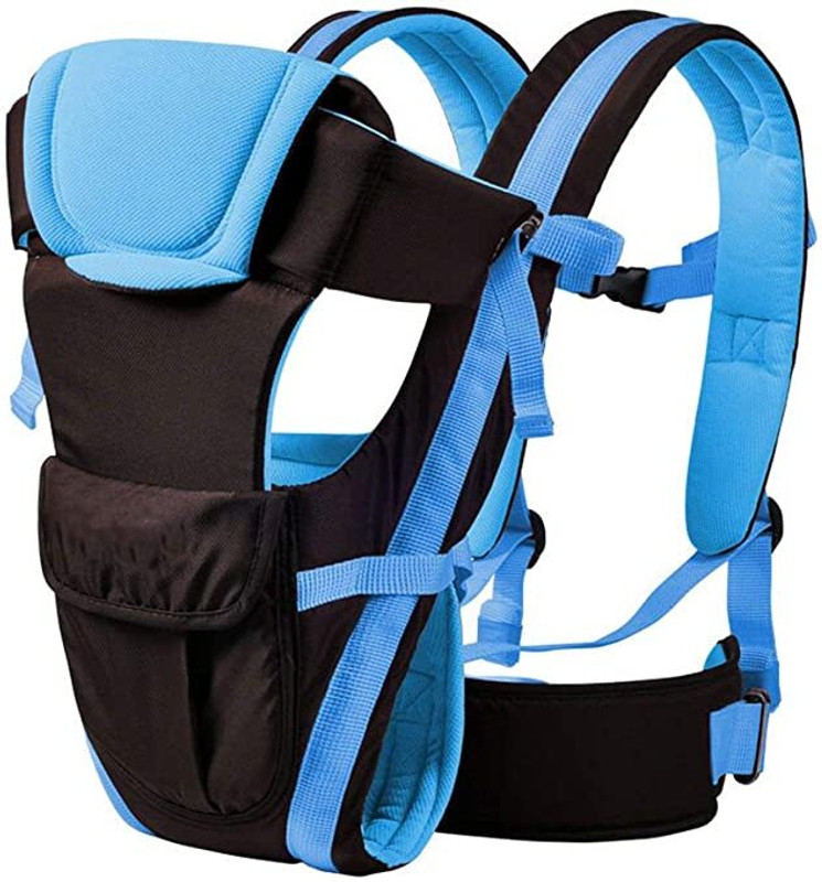vom do Baby Carrier 4 in 1 Comfortable With Safety belt ,Carry Bag Head Support Baby Carrier(Firozi, Front Carry facing in)