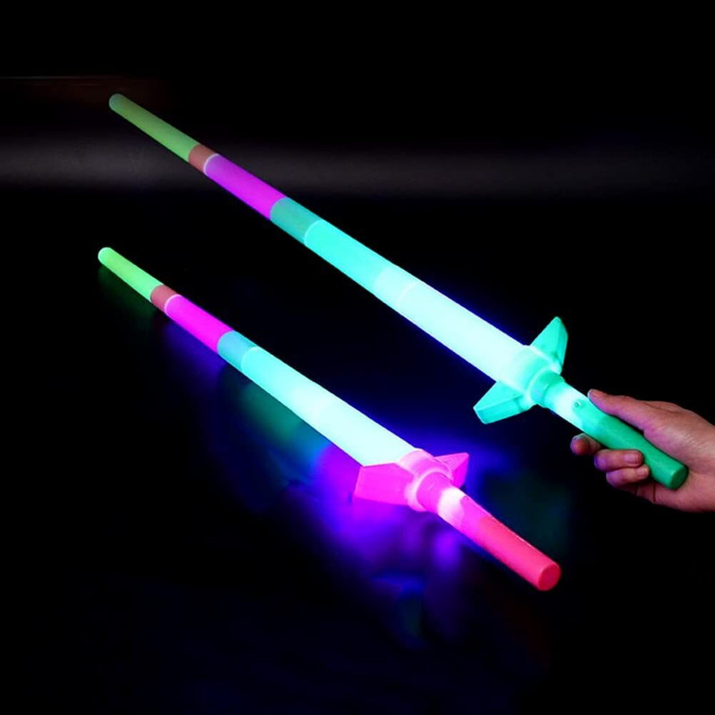 Infojerk Lifestyle Light Saber Sword in Night | Expandable LED Light Sword | LED Light Sword Armor Sets(Multicolor)