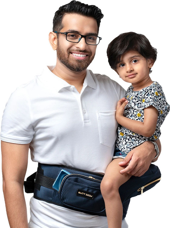 Butt Baby Navy Baby Carrier With Hip Seat Baby Carrier(Navy, Hip Carry)