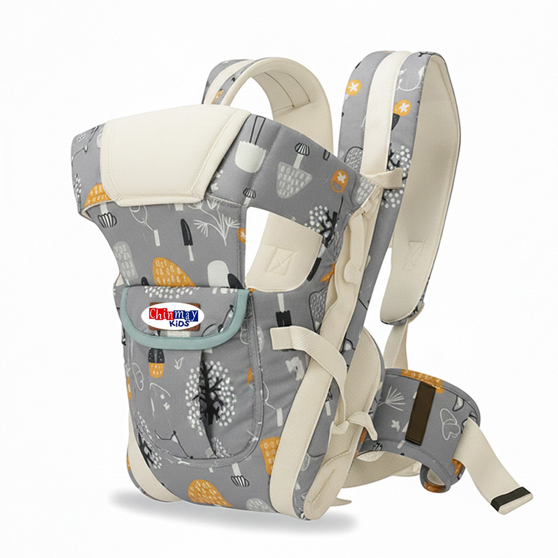 Chinmay Kids Baby Carrier 4 in 1 Carry Bag Baby Carrier Cuddler Air Mash Fabric Baby Carrier Baby Carrier(Light Grey, Back Carry)