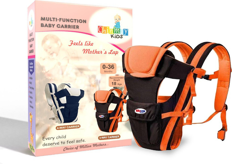 Chinmay Kids 4-in-1Adjustable Carrier Cum Kangaroo Bag/Baby Carry Sling/Back/Front Carrier Baby Carrier(Orange, Front Carry facing in)