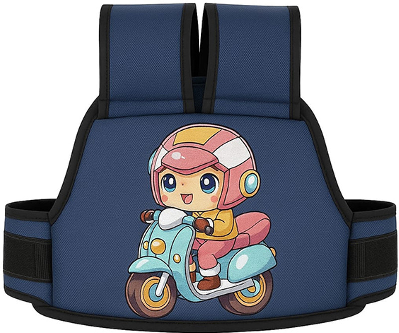 Chinmay Kids Kids Safety Belt for Bikes & Scooters | Reflective & Adjustable (1–12 Yrs) Baby Carry Cot(Navy 5, Front carry facing out)