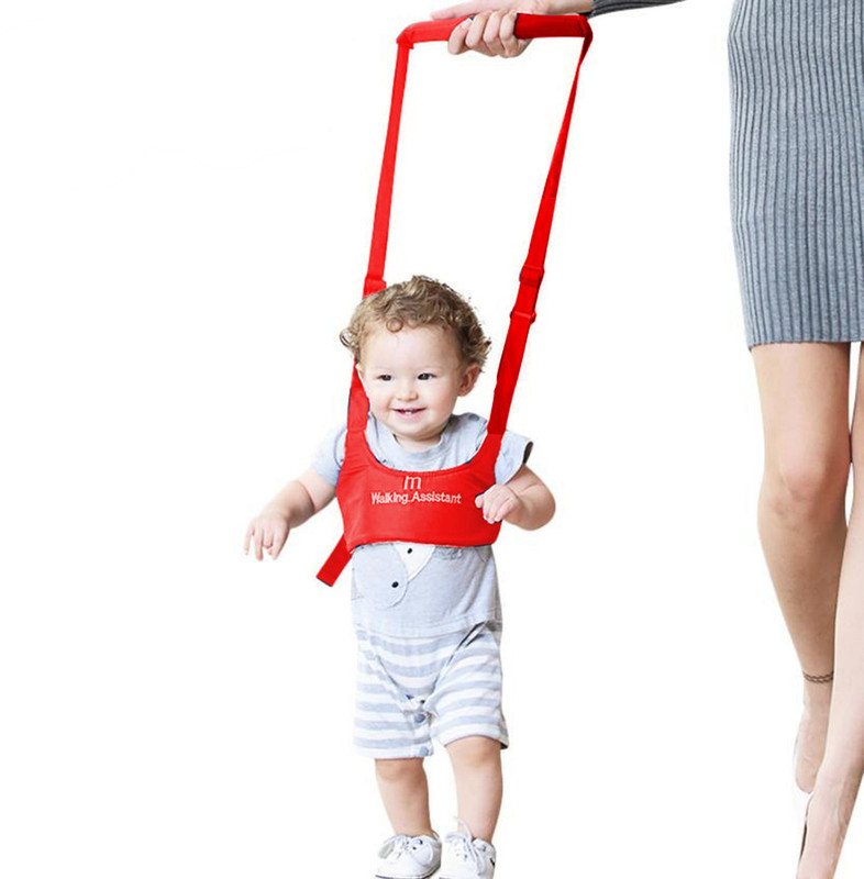 Magic Seat by Alfora Baby Safety Harness Walking Assistant Belt for Baby, Adjustable Shoulder & Dual Foam Chest Support Helper for Infant Child (Red) Baby Carrier(Red, Front carry facing out)