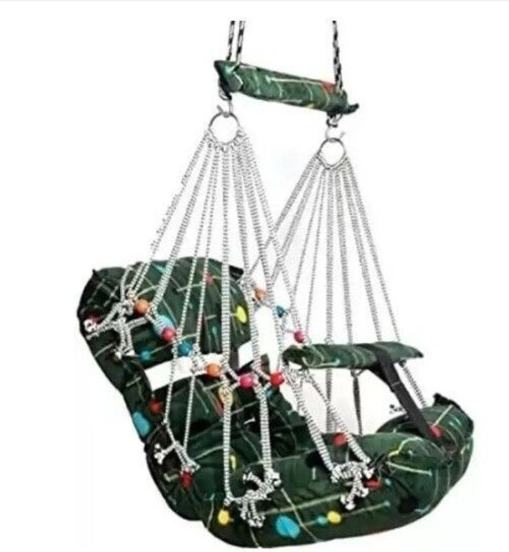 PIPRESHWAR Big Size Baby Swing Folding & Washable 1- 5 Years With Safety Belt indoor Baby Carry Cot(Green, Hip Carry)