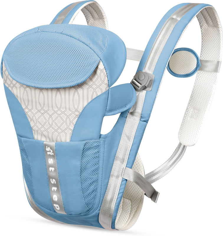 1st Step 4 In 1 Baby Carrier Baby Carrier(Blue, Front Carry facing in)