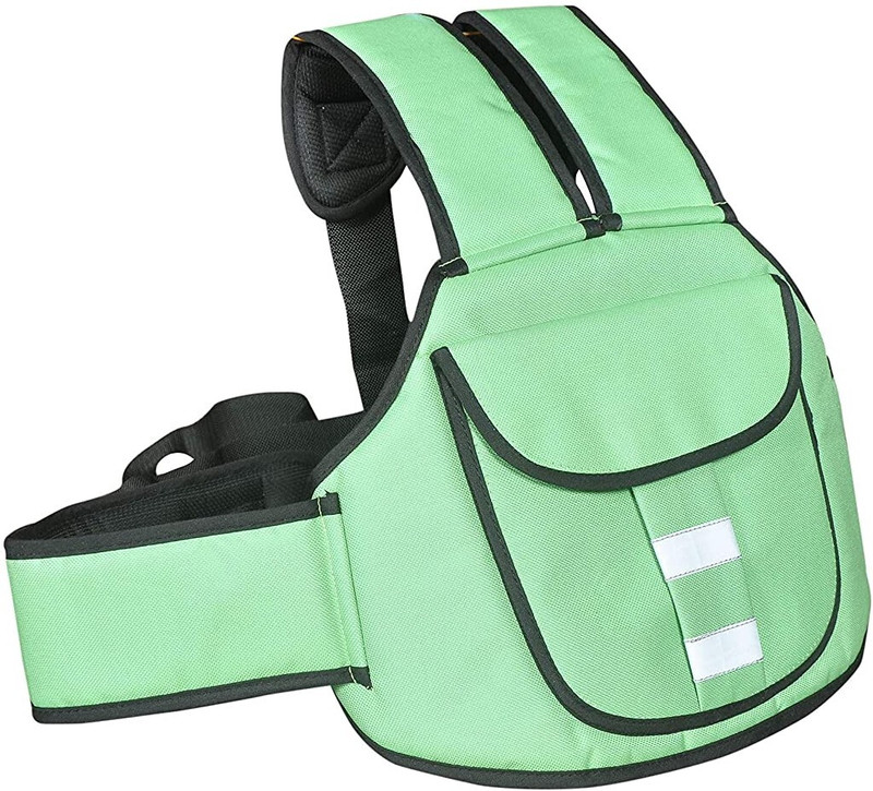 MOMSCAPE Two Wheeler Safety Belt for Sitting Back Adjustable Padded Strap Kid Travel Seat Baby Carrier(Green, Bike Backpack, Back Carry)