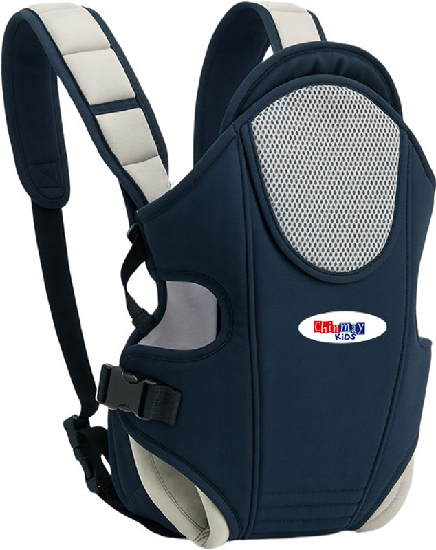 Chinmay Kids 3 Way Baby Carrier With Detachable Bib & Head Cushion Ergonomic Multi Functional Baby Carrier Baby Carrier(Navy Blue, Back Carry)