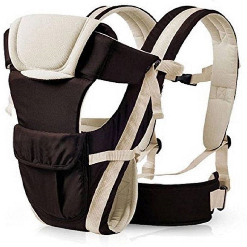 InEffable Baby Carrier Bag With Hip Seat And Head Support For 4-12 Months Baby Carrier(Brown, Back Carry)
