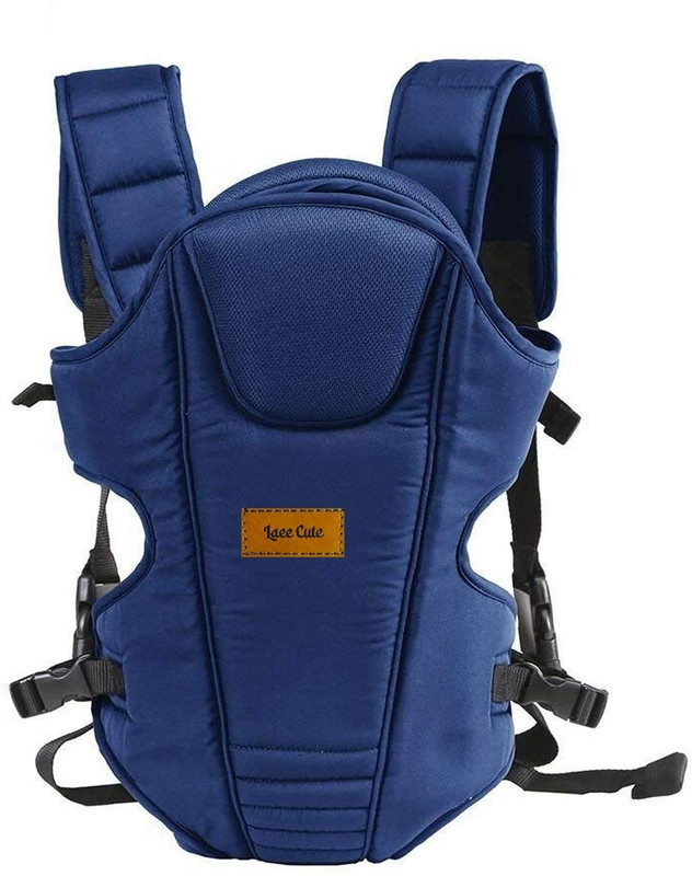 Laee cute First Blossom 3 Way Baby Carrier With Head Cushion - Full Blue Baby Cuddler(blue%1, Front carry facing out)