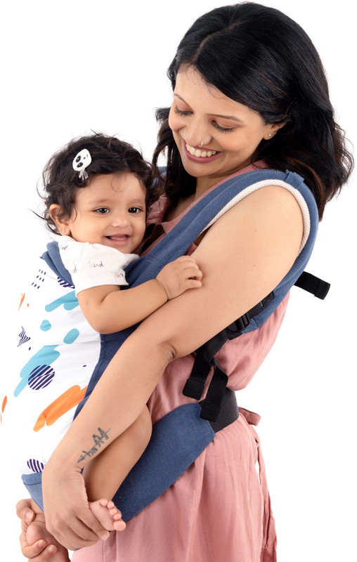 LuvLap Adore Baby Carrier with 3 carry positions, for 6 to 24 months, Baby Carrier(Blue, Front Carry facing in)