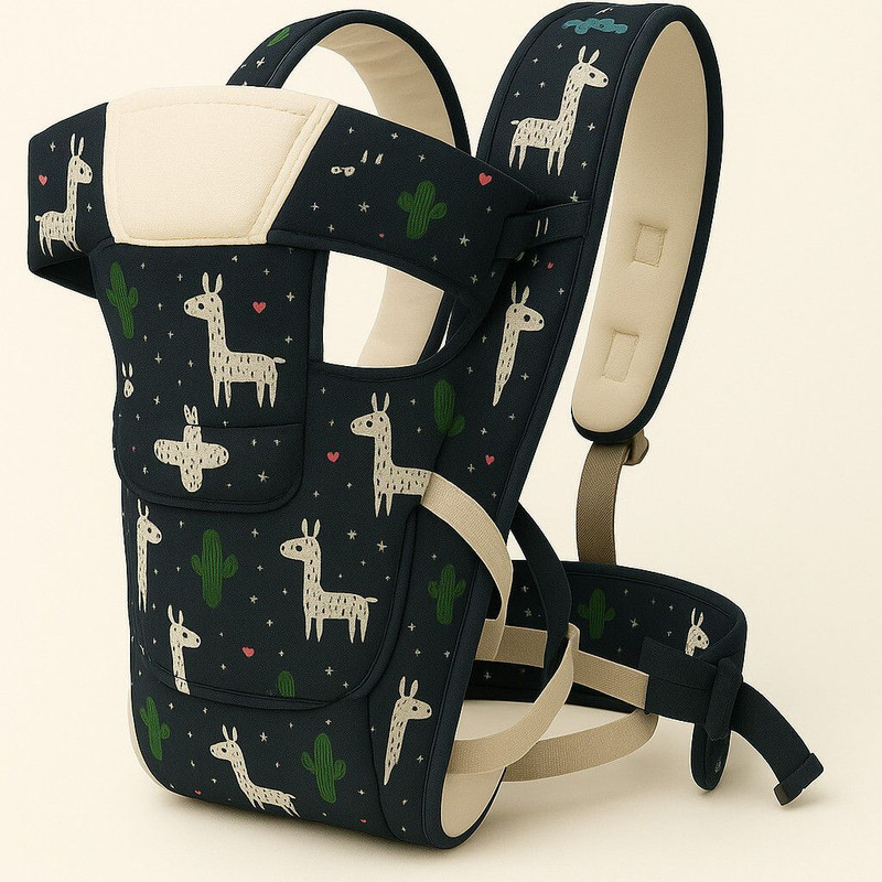 ocean count Printed Baby Carrier (0–36 Months) – Breathable, Adjustable, Padded Baby Carrier(Mountain Cloud Printed, Front Carry facing in)