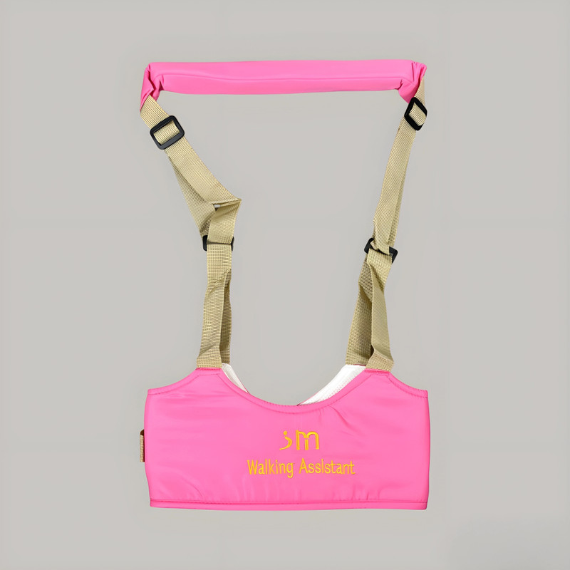 Jinila Baby Walking Assistant Belt Adjustable Shoulder & Dual Foam Chest Support Baby Carrier(Pink, Front Carry facing in)
