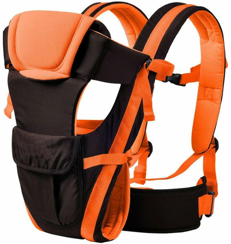 Mom And Son Breathable Carrier 4 in 1 Infant Backpack Baby Carrier(Orange, Front carry facing out)